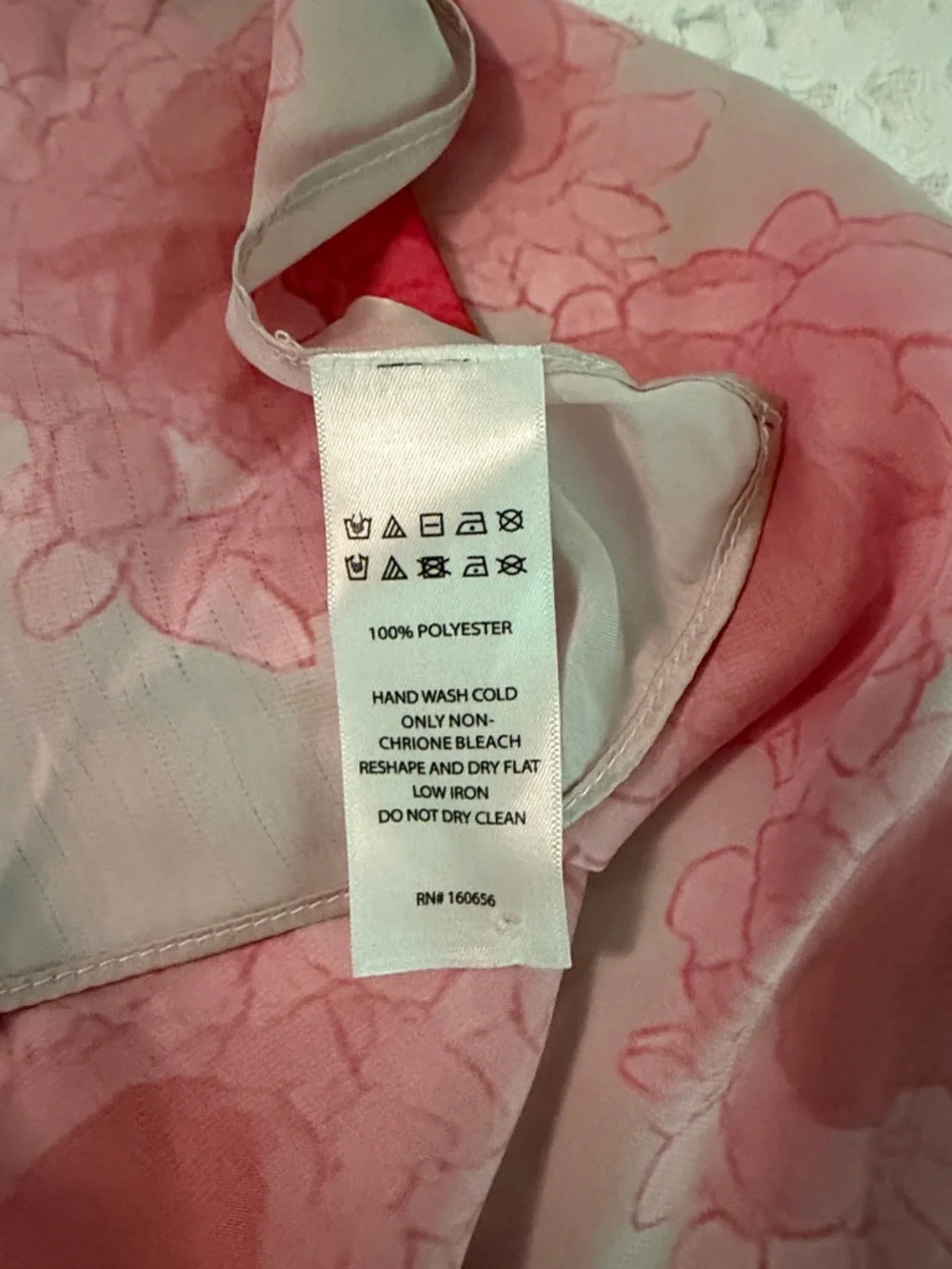 Floral Pink Silk-Feel Square Scarf - Picture 2 of 4